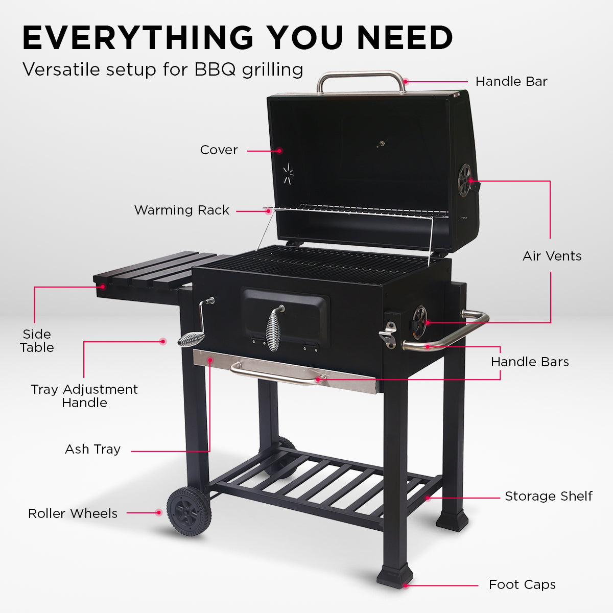 Wallaroo Square Outdoor Barbecue Grill BBQ