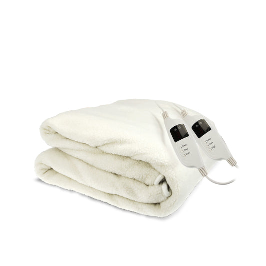 Laura Hill Heated Electric Blanket Fitted Fleece Underlay Throw Double