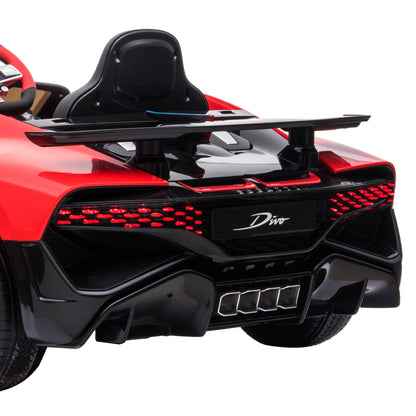 Licensed Bugatti Divo Electric Kids Ride-on Car  - Red