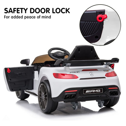 Mercedes Benz Licensed Kids Electric Ride On Car Remote Control White