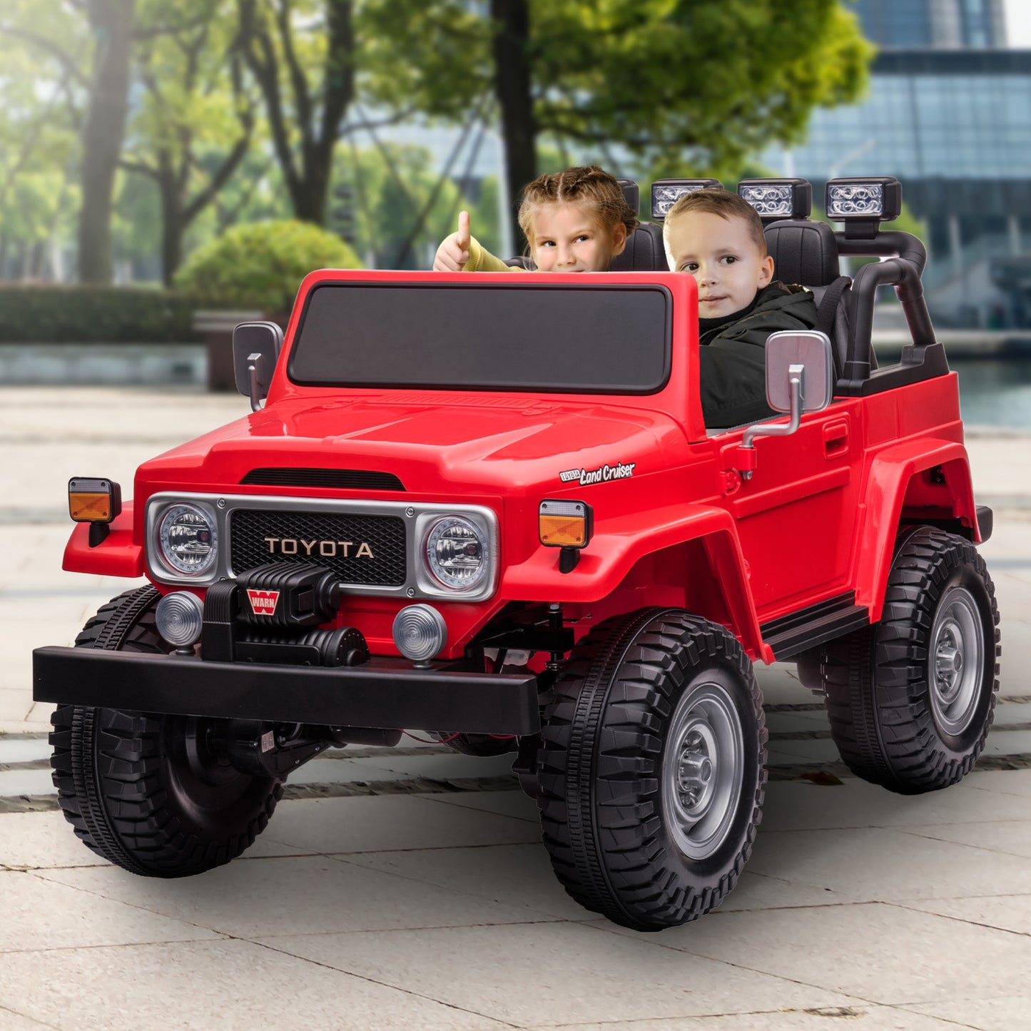 Licensed Toyota FJ-40 Electric Kids Ride On Car by Kahuna - Red