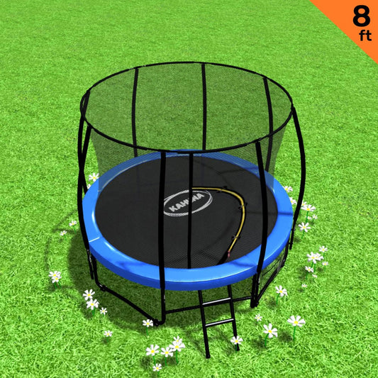 Trampoline 8 ft Kahuna Round Outdoor - Blue