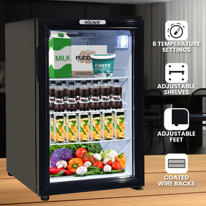 Kolner 70L Bar Fridge with Glass Door