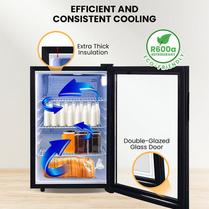 Kolner 70L Bar Fridge with Glass Door