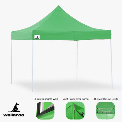 Gazebo Tent Marquee 3x3 PopUp Outdoor Wallaroo - Green