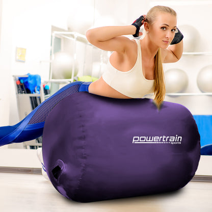 Inflatable Air Exercise Roller Gymnastics Gym Barrel 120 x 75cm Purple