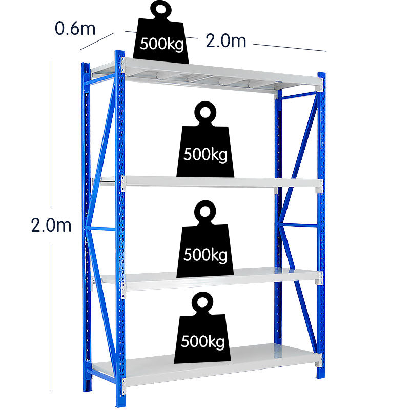 Garage Storage Steel Rack Shelving 2.0m-wide 2000kg