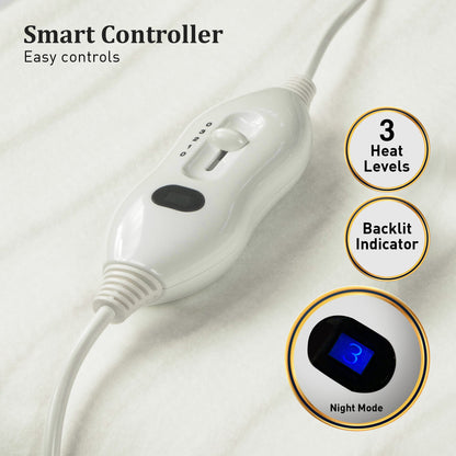 Laura Hill Heated Electric Blanket Fitted Underlay Winter Double