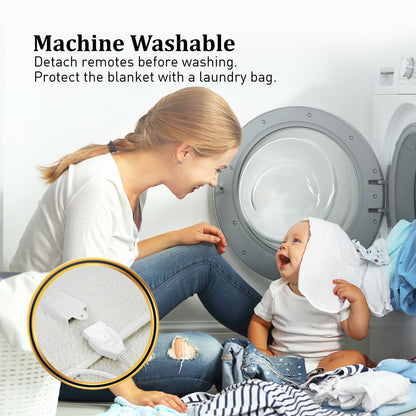 Laura Hill Heated Electric Blanket Fitted Underlay Winter Double
