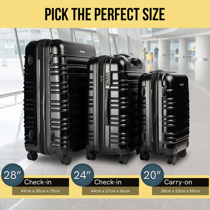 Olympus Noctis Suitcase 20in Hard Shell ABS+PC - Stygian Black
