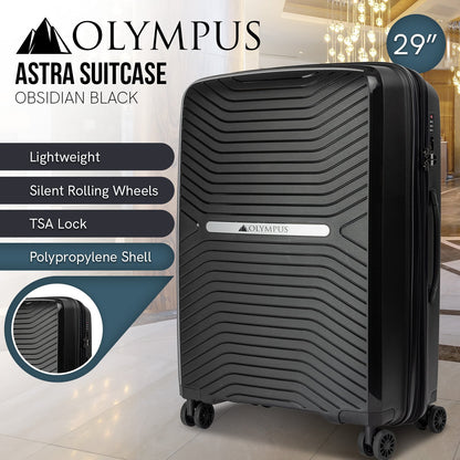Olympus  Astra 29in Lightweight Hard Shell Suitcase - Obsidian Black