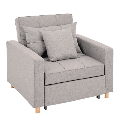 Suri 3-in-1 Convertible Sofa Chair Bed by Sarantino - Khaki