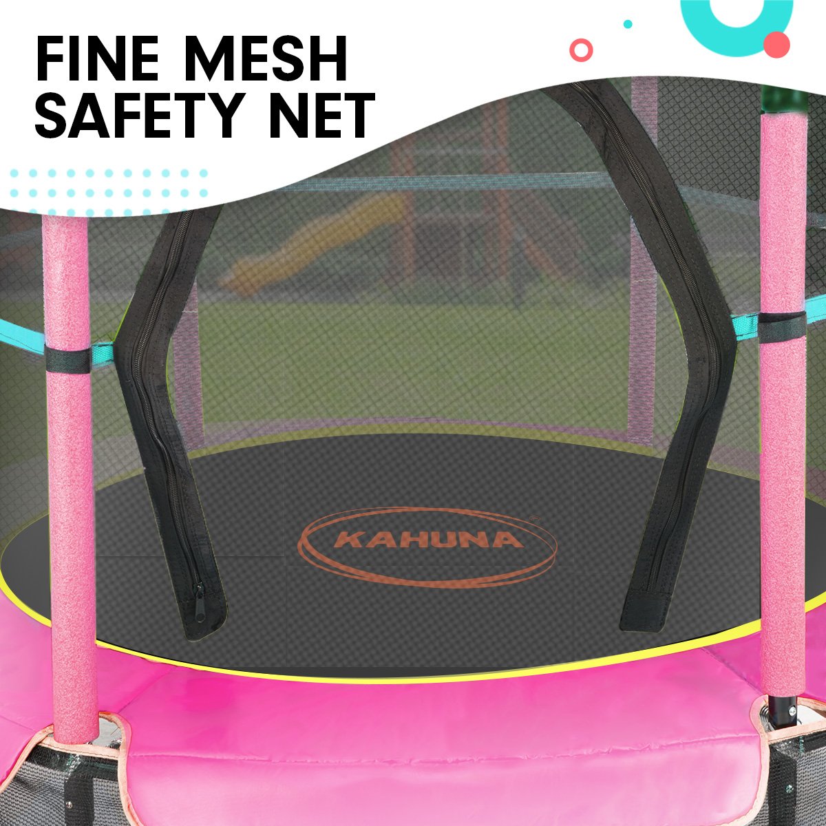 Kahuna Mini 4.5 ft Trampoline Green Pink