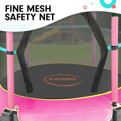 Kahuna Mini 4.5 ft Trampoline Green Pink