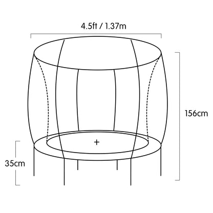 Kahuna Mini 4.5 ft Trampoline - Red Blue