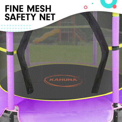 Kahuna Mini 4.5 ft Trampoline Yellow Purple