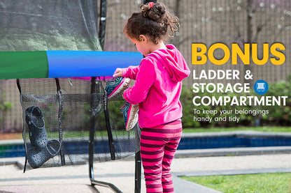 Kahuna Trampoline 6ft with  Roof - Rainbow