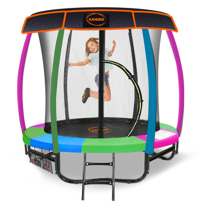 Kahuna Trampoline 6ft with  Roof - Rainbow