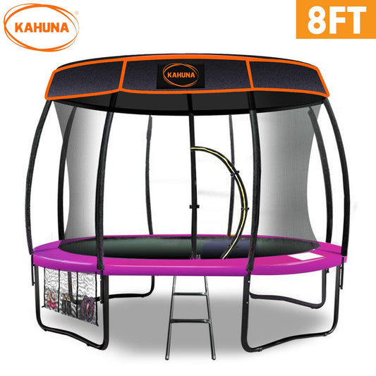 Kahuna Trampoline 8 ft with Roof - Pink