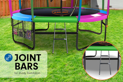 Kahuna Trampoline 6ft with  Roof - Rainbow