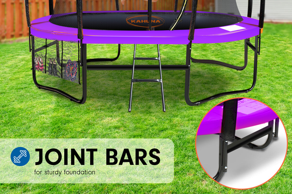 Kahuna Trampoline 10 ft with  Roof - Purple