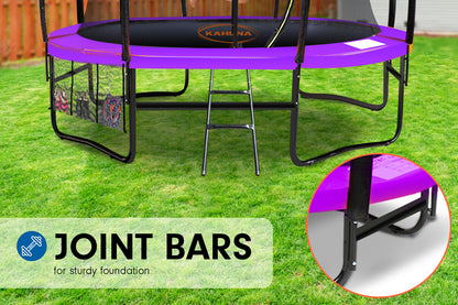 Kahuna Trampoline 10 ft with  Roof - Purple